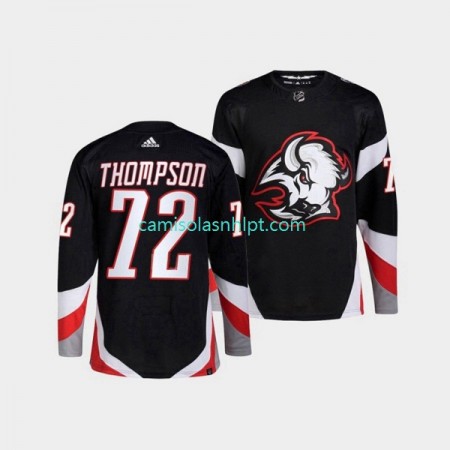 Camiseta Buffalo Sabres Tage Thompson 72 Adidas 2022-2023 Reverse Retro Preto Authentic - Homem